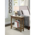 thumbnail image 1 of HomeStock Rustic Recluse Wedge End Table With Shelf, 1 of 1