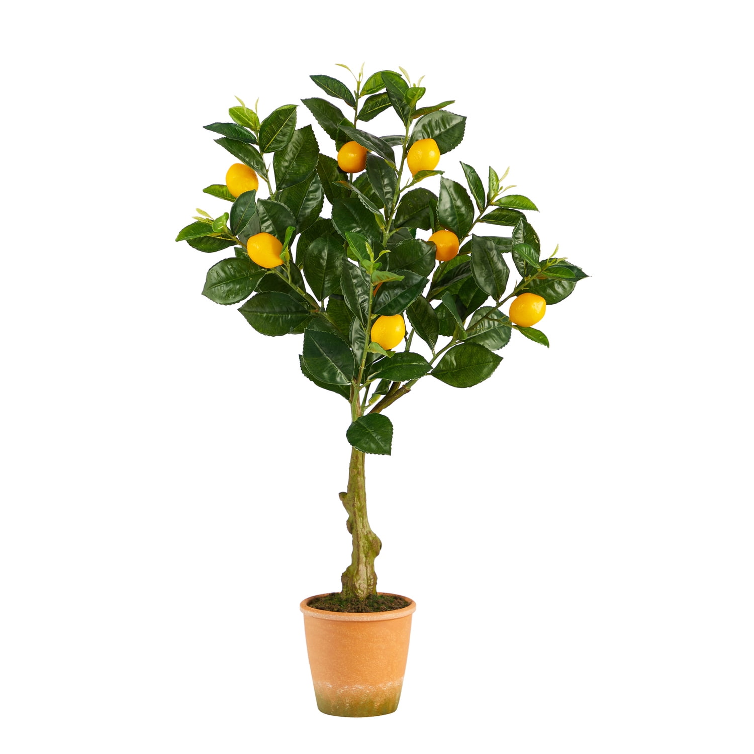 28-Inch Faux Lemon Tree in Terracotta Planter