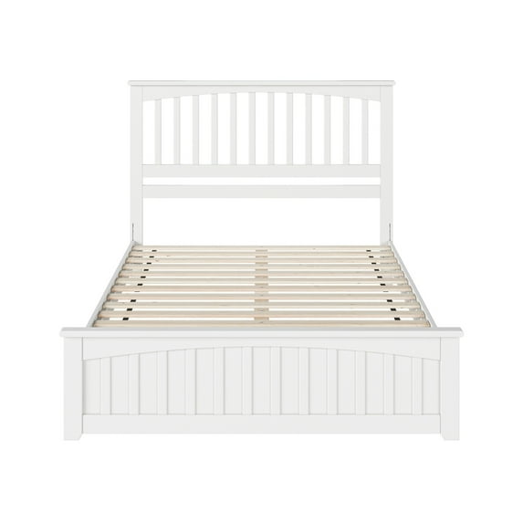 HomeStock City Sleek Solid Wood Low Profile Platform Bed with Matching Footboard in Espresso