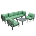 thumbnail image 1 of HomeStock Rustic Refinement 7-Piece Aluminum Patio Conversation Set With Coffee Table And Cushions, 1 of 5