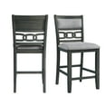 thumbnail image 1 of Counter Height Chairs Set Gray - 2 Modern Dining Room Side Chairs Rustic Style, 1 of 5