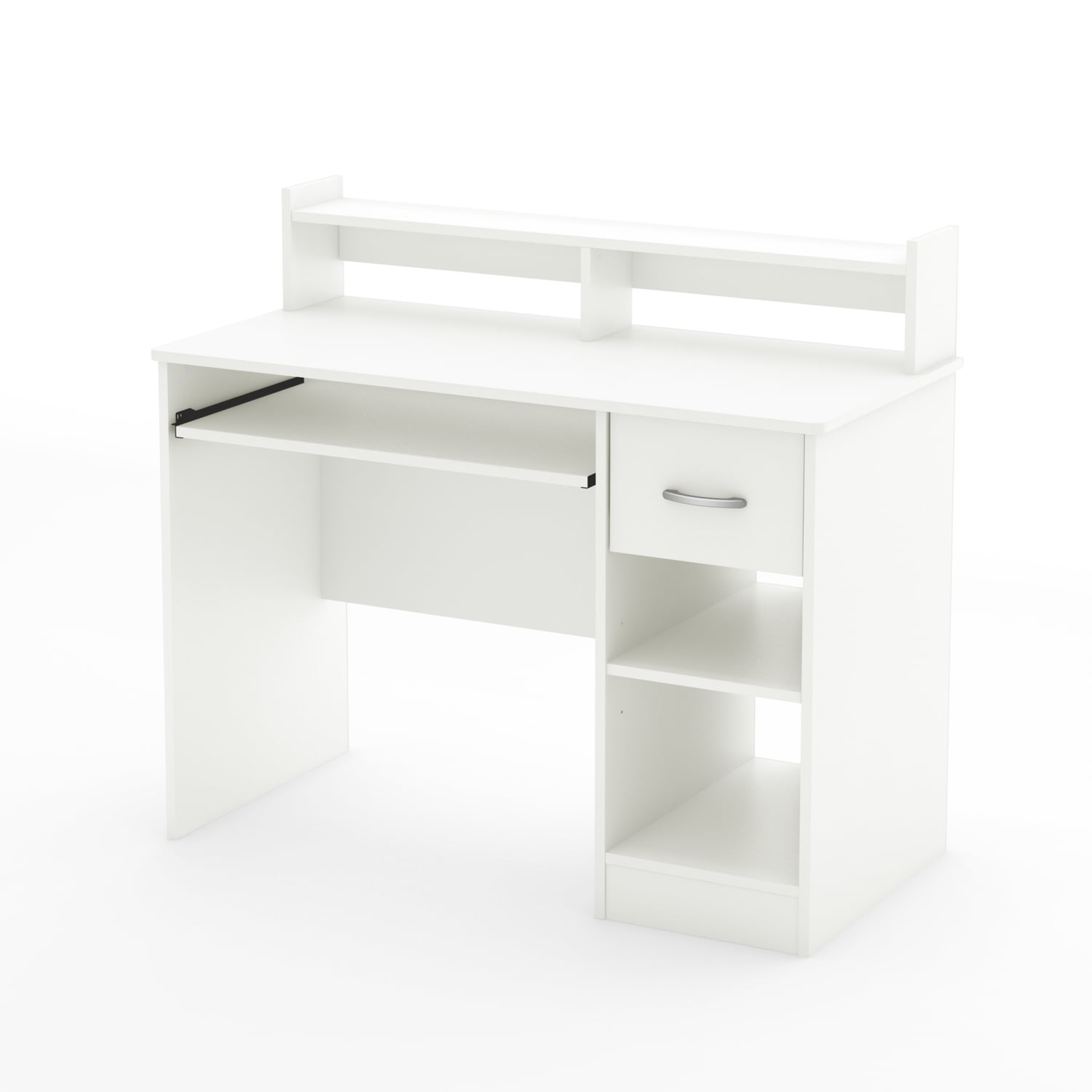 HomeStock Rustic Refinement Desk With Keyboard Tray - 20"D x 42"W x 36.75"H with 1 Drawer and Metal Drawer SLides, Featuring 2 Storage Spaces
