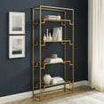 thumbnail image 1 of HomeStock Artistic Accomplishment Glass Etagere Bookcase in Gold, Tiered Shelving Storage Bookcase, Versatile Storage Bookshelf, Modern Bookcase-Size:4 Tier, 1 of 1