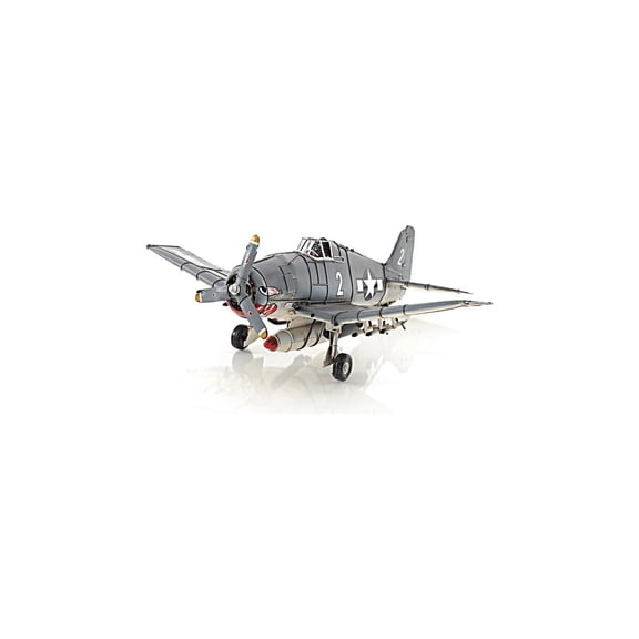 HomeStock Rustic Refinement Hellcat Model - Handcrafted Fighter Plane Replica, Detailed Iron Frame, 1:40 Scale, Table Top Display Accents