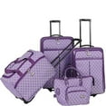 thumbnail image 1 of Luggage Set 4 Piece - Rolling Suitcase, Carry On, Duffel Bag, Cosmetic Bag - Purple Travel Set, 1 of 1