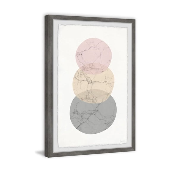 HomeStock Rustic Refinement Marbled Circles Framed Painting Print, Contemporary Wall Decor: Abstract, Digital Art Prints, and Modern Styles for Your Home
