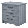thumbnail image 1 of Nightstand End Table 3 Drawer Gray Rustic Modern Bedroom Furniture, 1 of 1