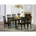 thumbnail image 1 of Rustic Dining Table Set - Kitchen Table & Chairs - 54 Inch Square Table - Cappuccino Finish, 1 of 5