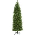thumbnail image 1 of HomeStock Rustic Retreat 6.5Ft. Slim Green Mountain Pine Artificial Christmas Tree With 851 Bendable Branches, 1 of 8