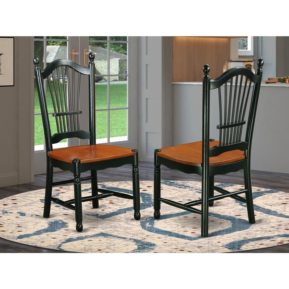 Regular Kitchen Chair HomeStock Rustic Retreat Dining Chairs - Slat Back Wood Seat Kitchen ...