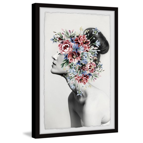 Floral Painting Print - Rustic Retreat Wall Art Home Decor - Framed Picture for Living Room Bedroom