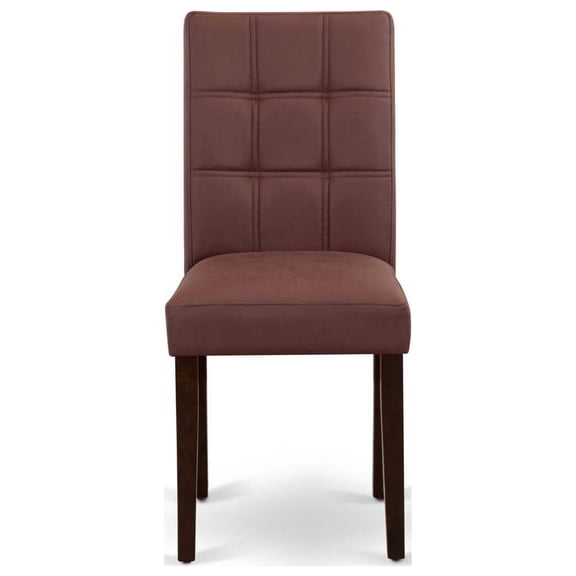 HomeStock Asian Allure Dining Chairs, Upholesterted Seat, Cushion Availability, Set Of 2, - 22"D x 17.2"W x 36.75"H-Color:Burgundy/Mahogany