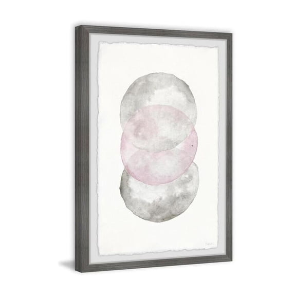 HomeStock Rustic Retreat Pick the Pink Circle Framed Painting Print, Contemporary Wall Decor: Abstract, Digital Art Prints, and Modern Styles for Your Home