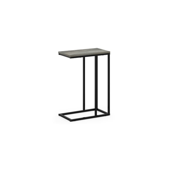 HomeStock Rustic Retreat Sofa Side Table 17.72W x 9.84D x 24.80H Inches Stylish Functional Sturdy Particle Board Metal Tubes Easy Assembly