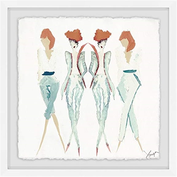 Fashion Diva Wall Art Print - Rustic Revival Home Decor Painting - Framed Picture for Living Room
