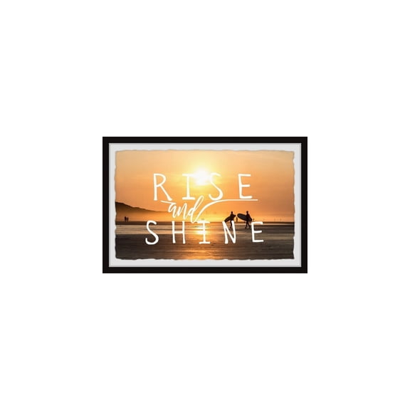 HomeStock Rustic Revival Rise and Shine XI Framed Painting Print, Wall Art, Canvas Print, Framed Prints, Wall Hanging Prints for Living Room - 24"L x 1.5"D x 16"H