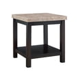 thumbnail image 1 of Retro End Table with Marble Top - Living Room Accent Table - Modern Side Table with Shelf, 1 of 9