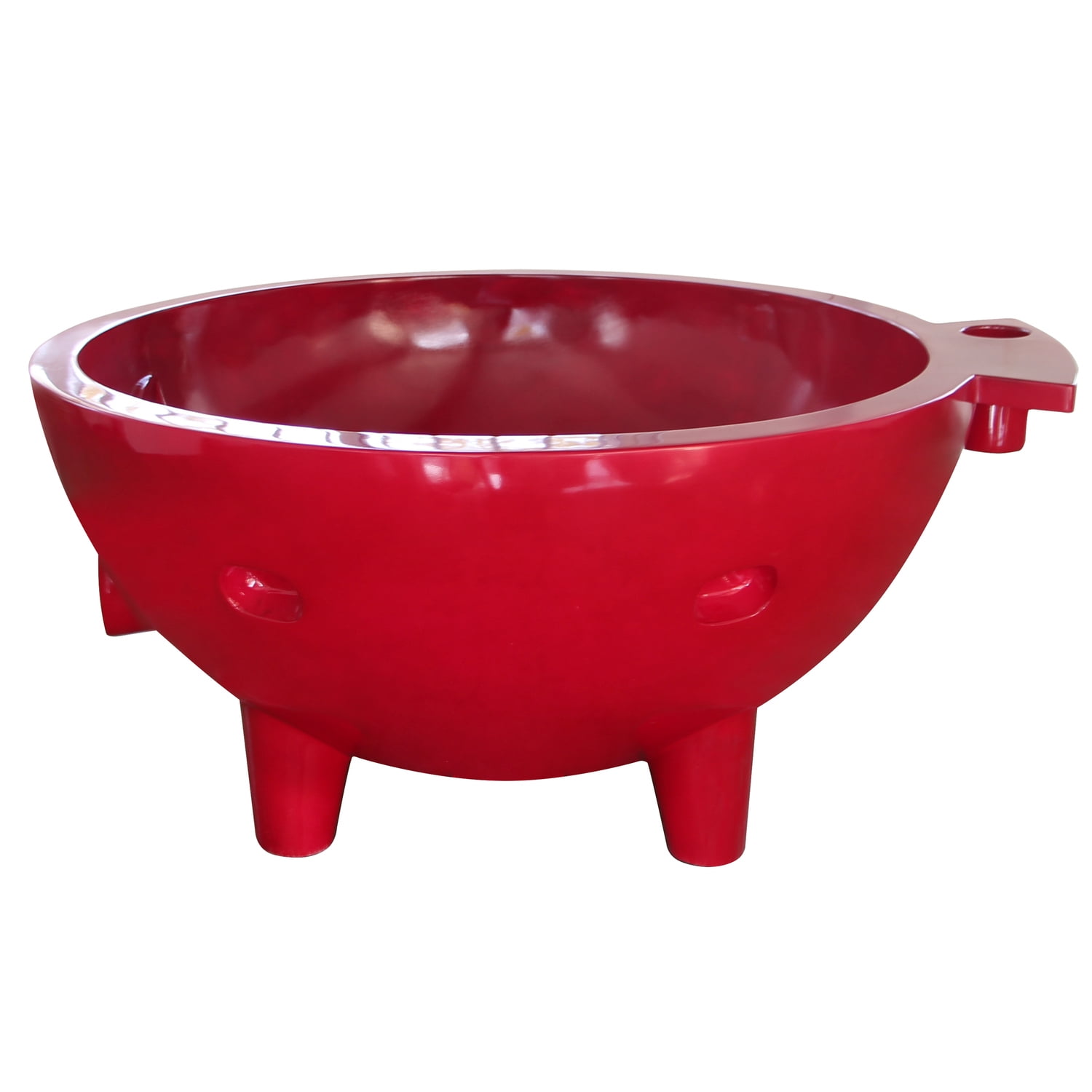 HomeStock Rustic Romance Red Wine Round Portable Outdoor Hot Tub, 220 lbs Capacity, Includes Heavy Duty Cover, Heating via Wood Fire