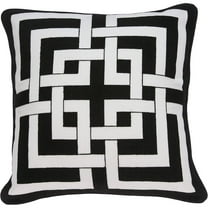 HomeStock Rustic Romance Square Throw Pillow, Contemporary Decorative Throw Pillow for Living Room Sofas and Sectionals-Color:Black