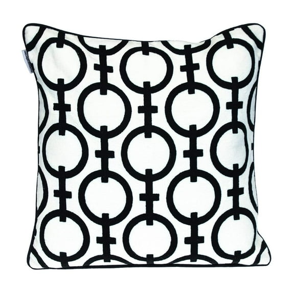 HomeStock Rustic Romance Square Throw Pillow, Contemporary Decorative Throw Pillow for Living Room Sofas and Sectionals-Color:Geometric Black