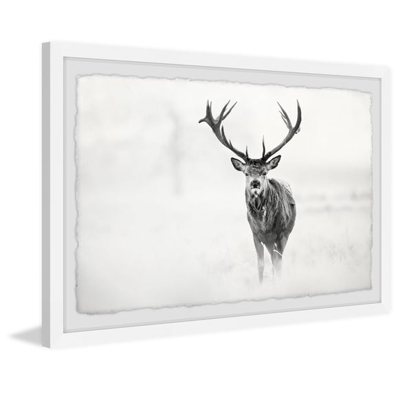 Elk Stare Framed Painting Print|Wall Art Decor for Home Living Room Bedroom