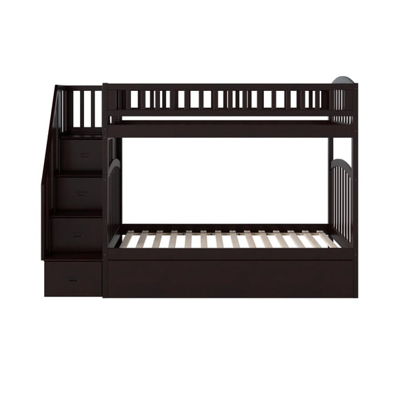 Baroque Bliss Staircase Bunk Bed with Turbo Charger Space-Saving Design, Built-In Storage, Sturdy Frame