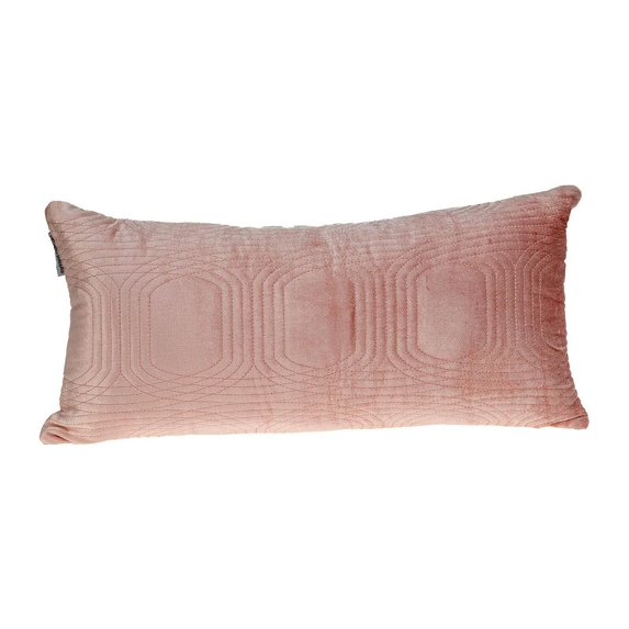 HomeStock Seaside Serenity Transitional Design Velvet Throw Pillow, Removable Pillow Cover, Trendy Geometric Design Decorative Pillow for Sofas and Couches-Color:Pink,Size:12 In x 24 In