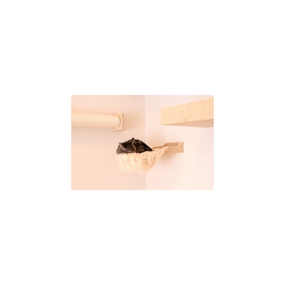 Wall Cat Tree - Condo & Perch - Solid Poplar Wood - 14" x 12" x 14"