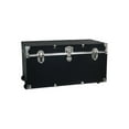 thumbnail image 1 of HomeStock Seaside Style Heavy Duty 31" Under Bed College Storage Trunk with Wheels & Lock, Latch Closure Type, 30" L x 8.25" W x 18.25" H, Ideal Camp Dorm Room Trunk Footlocker-Color:Black, 1 of 1