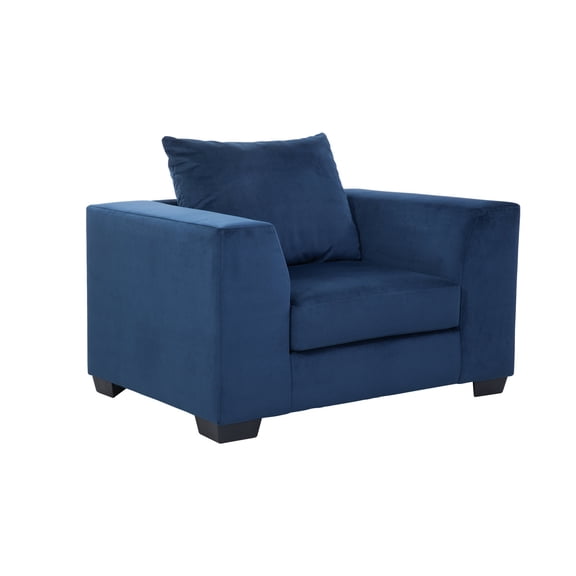 HomeStock Seaside Style Blue Upholstered Oversized Chair