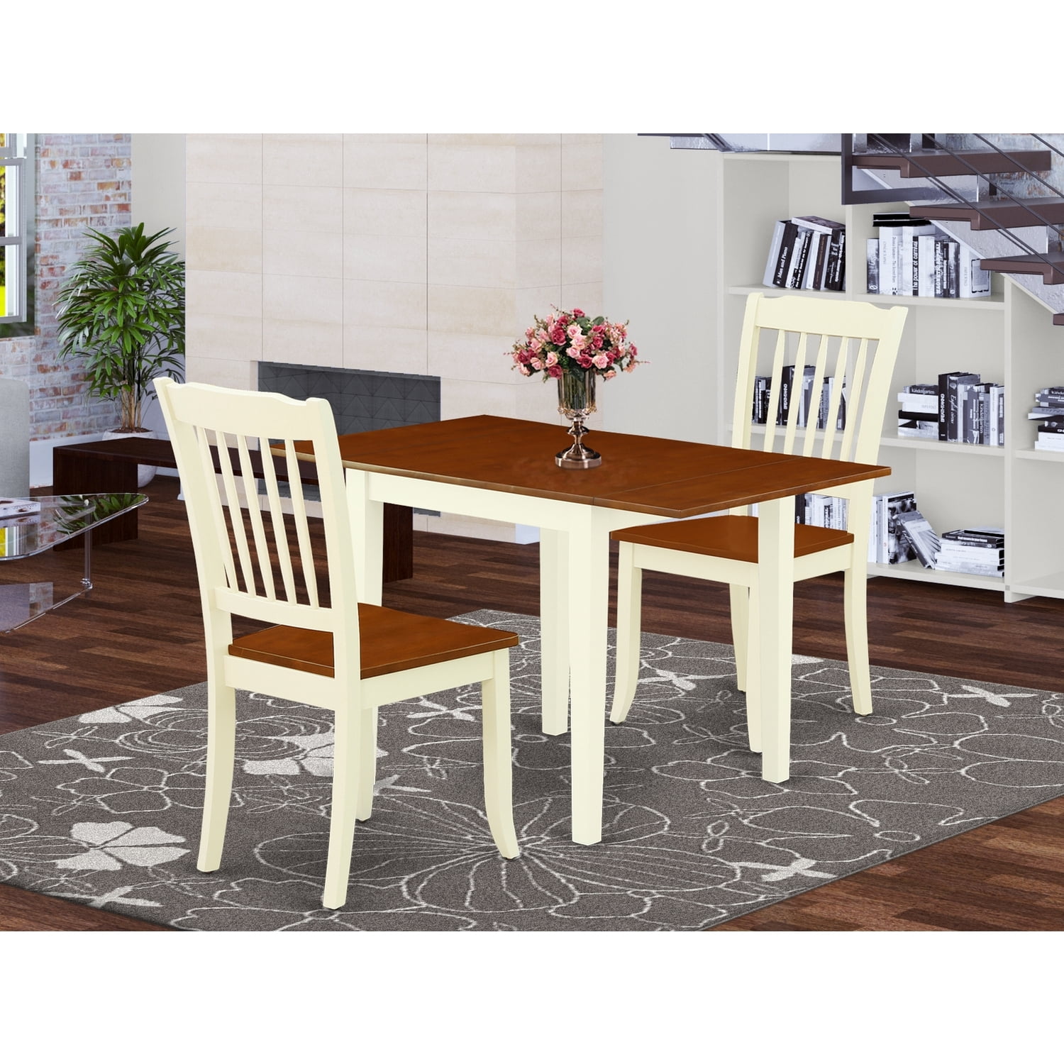 HomeStock Seaside Style Kitchen Table Set Pcs- 2 Wonderful Chairs For ...