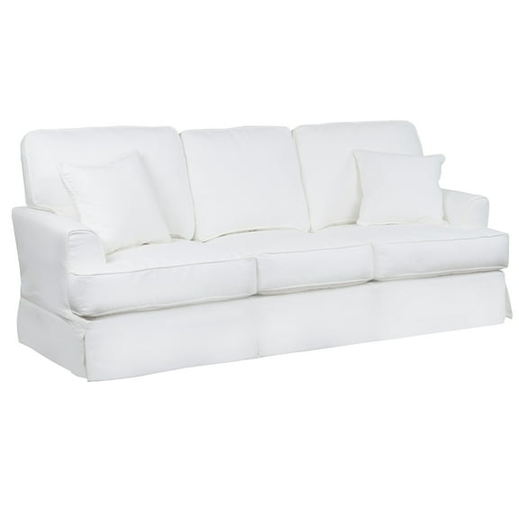 Slipcovered Sofa Washable Water Resistant Stain Proof White Living Room Couch