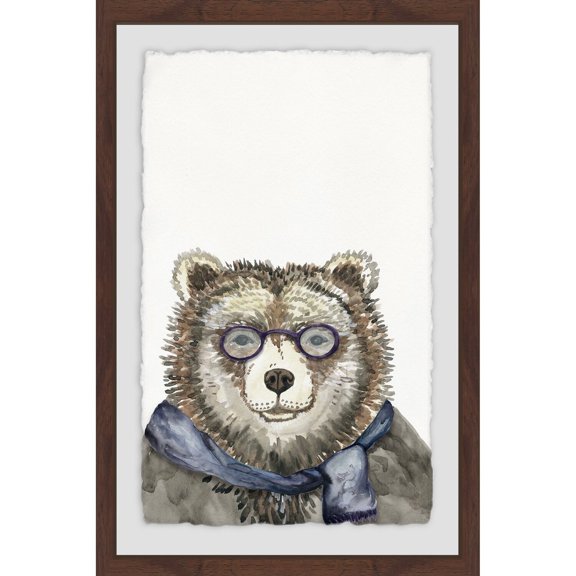 Grandpa Bear Wall Art PrintFramed Canvas Painting for Living Room DecorHomeStock Bear Artwork