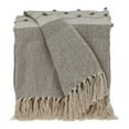 thumbnail image 1 of HomeStock Sophisticated Simplicity Transitional Handloomed 52" x 67" Cotton Throw Blanket for All Living Spaces-Color:Brown, 1 of 10