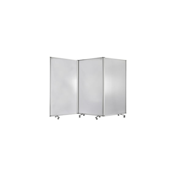 HomeStock Southwestern Sanctuary Style 3 Panel Room Divider with Casters Gray 106" x 2" x 71" Contemporary Design with Foldable Mechanism