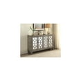 thumbnail image 1 of HomeStock Urban Oasis Weathered Gray Console Table with Mirrored Glass Doors and Interior Storage Shelves-Size:60L x 15W x 37H, 1 of 1