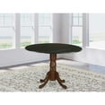 thumbnail image 1 of Homestock Artistic Accomplishment Antique Round Dining Table Made Of Sturdy Wood, Round Table Top With Clean Finish, Ideal For Small Dining Areas, Modern Compact Dining Table-Color:Black and Mahogany,, 1 of 4
