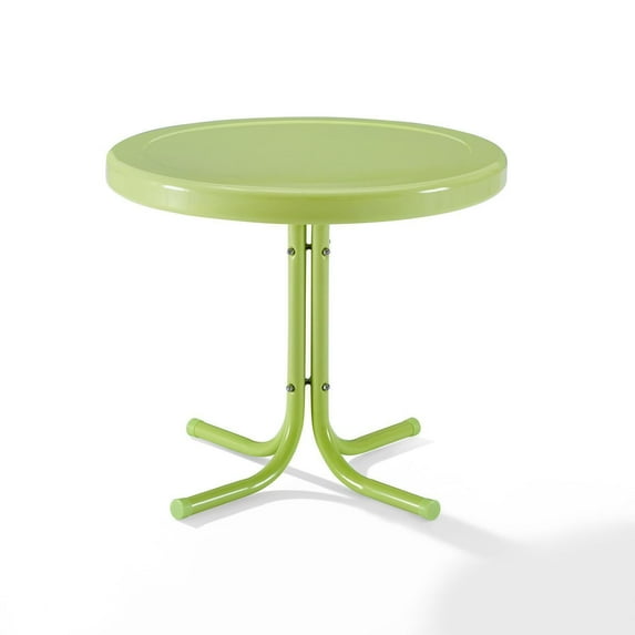 Outdoor Side Table - Metal Patio Table, Weather Resistant, Gloss Finish, 22"x22" - Perfect for Balcony, Lawn & Garden