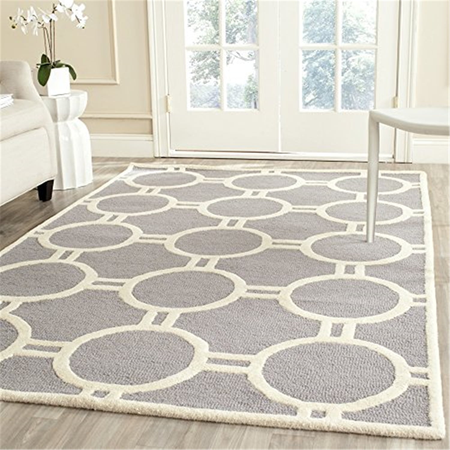 HomeStock Coastal Charm Collection Handcrafted Geometric Wool Area Rug ...