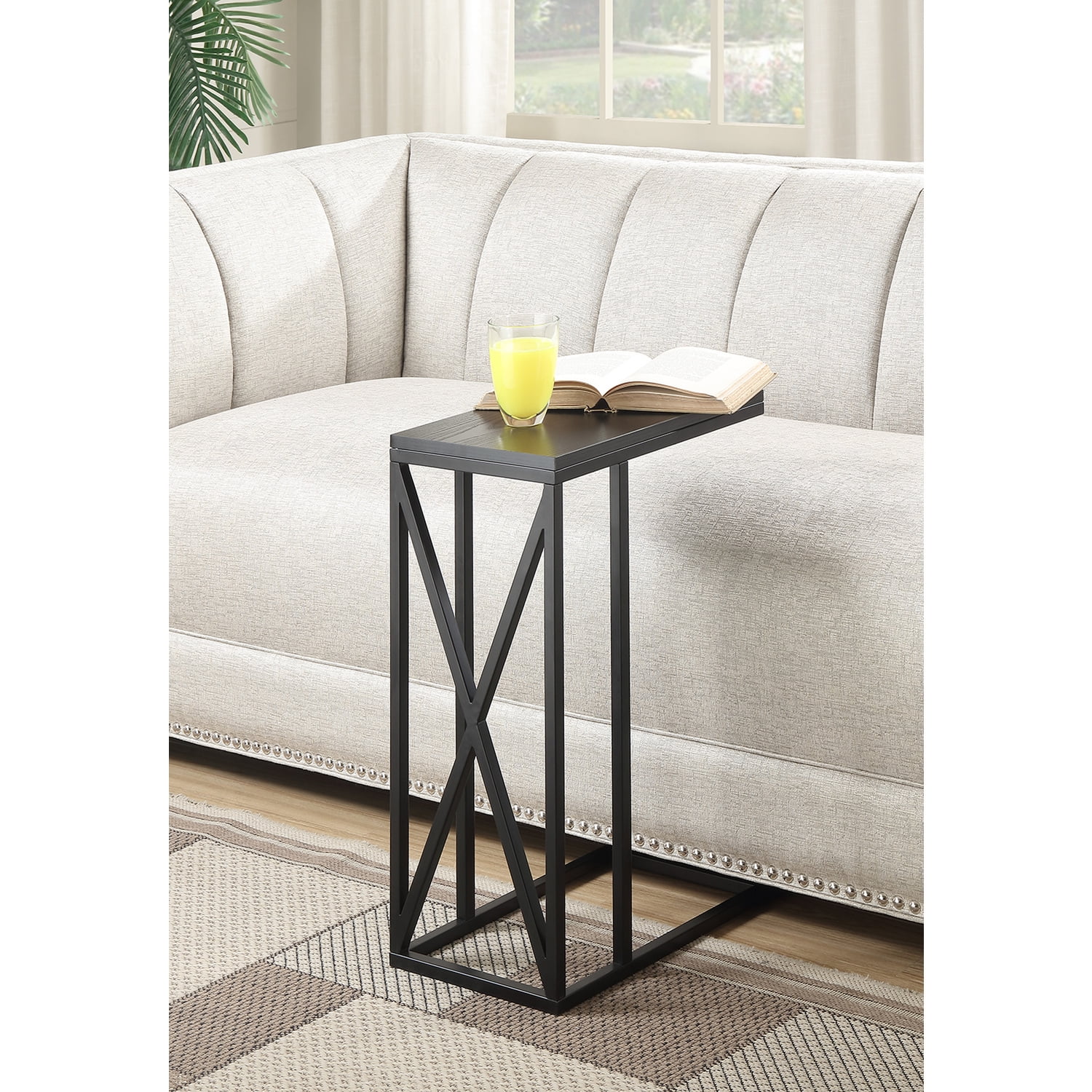 Adreauna Black Metal and Wood C End Table