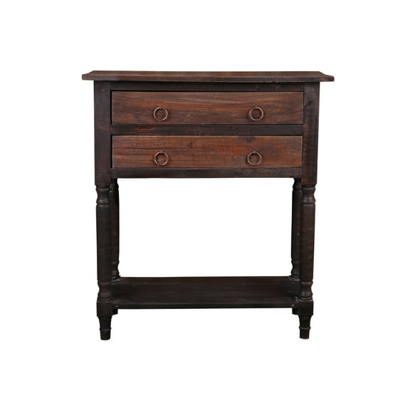 Stacked Drawer Storage Table - Solid Wood Display Cabinet - Side Table with Shelf - Fully Assembled