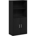 thumbnail image 1 of HomeStock Storage Cabinet With 2 Open Shelves And 2 Doors - Finish:Black Oak-Finish:Black Oak, 1 of 8