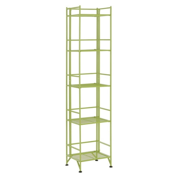 5-Tier Folding Metal Shelves - Storage Shelving Unit for Home, Office, Garage & Kitchen - Durable & Portable
