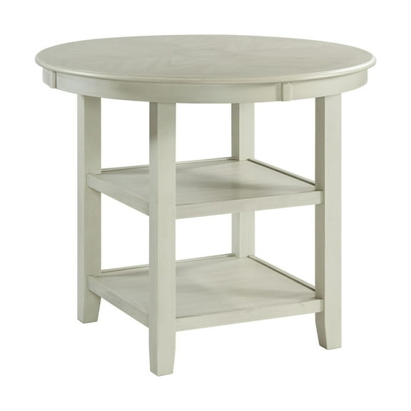 Counter Height Dining Table - 36" Round Table with Storage, Modern Dining Room Furniture