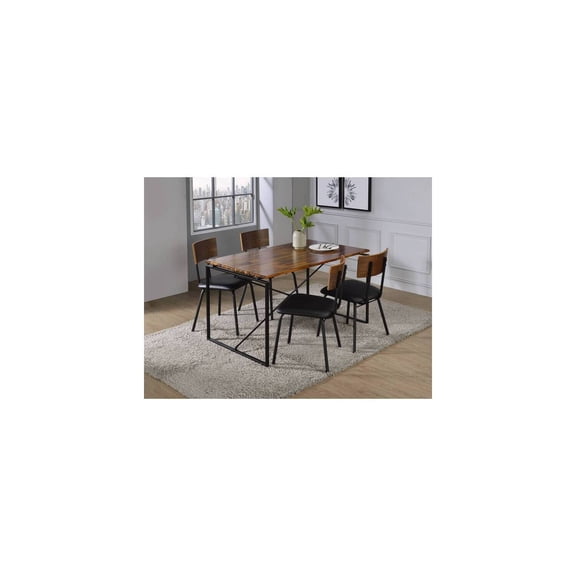 HomeStock Suburban Soiree Dining Table in Walnut