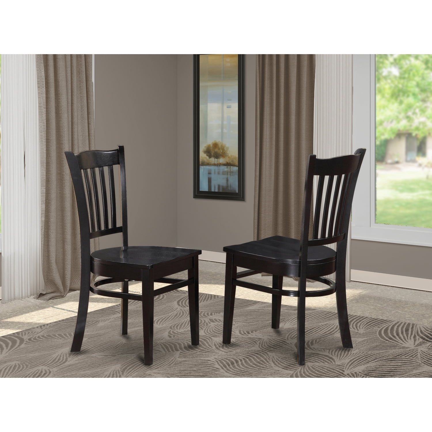 Suburban Sophistication Dining Chair with Wood Seat, Groton Design