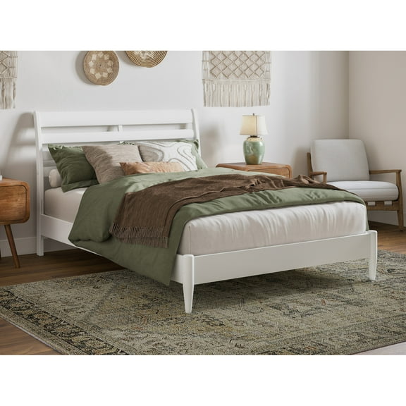 Low Profile Platform Bed - Solid Wood Bed Frame - Modern Bedroom Furniture - Twin, Full, Queen, King Sizes
