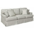 thumbnail image 1 of Slipcovered Sofa Cushion - T-Cushion Cover, Removable, Washable, Living Room Decor, Light Gray, 1 of 8