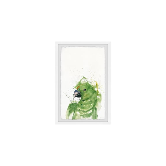 HomeStock Timeless Trends Green Parrot Framed Painting Print, Contemporary Wall Decor: Abstract, Digital Art Prints, and Modern Styles for Your Home