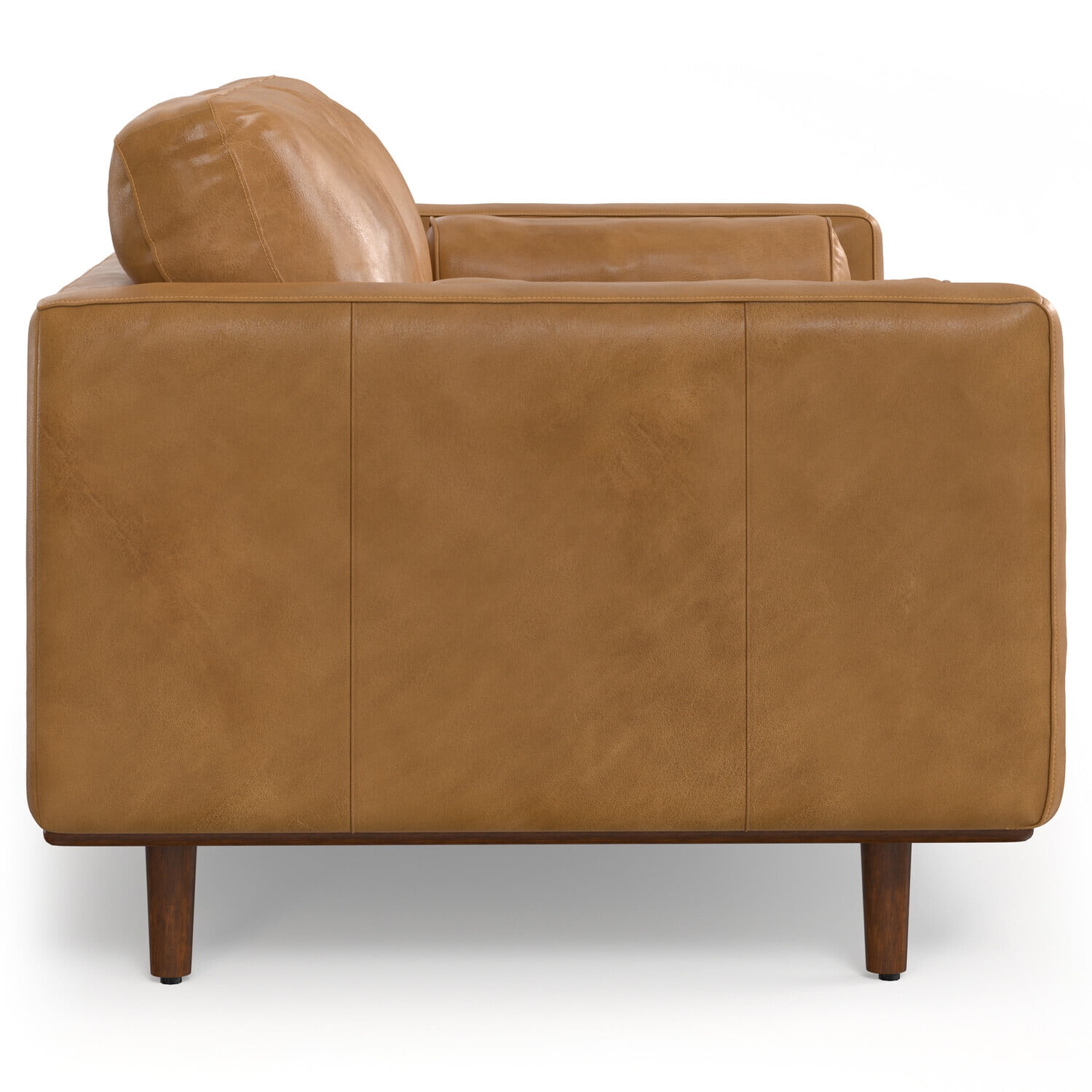 Modern Sofa 72 Inch Genuine Leather Loveseat Mid Century Style ...